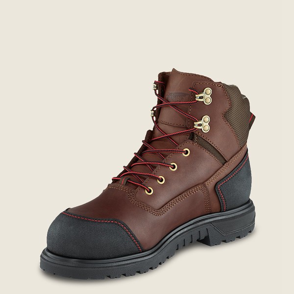 Red Wing Work Boots Mens Brown/Black - Brnr Xp - 6-inch Waterproof Soft Toe - 7094568-BW